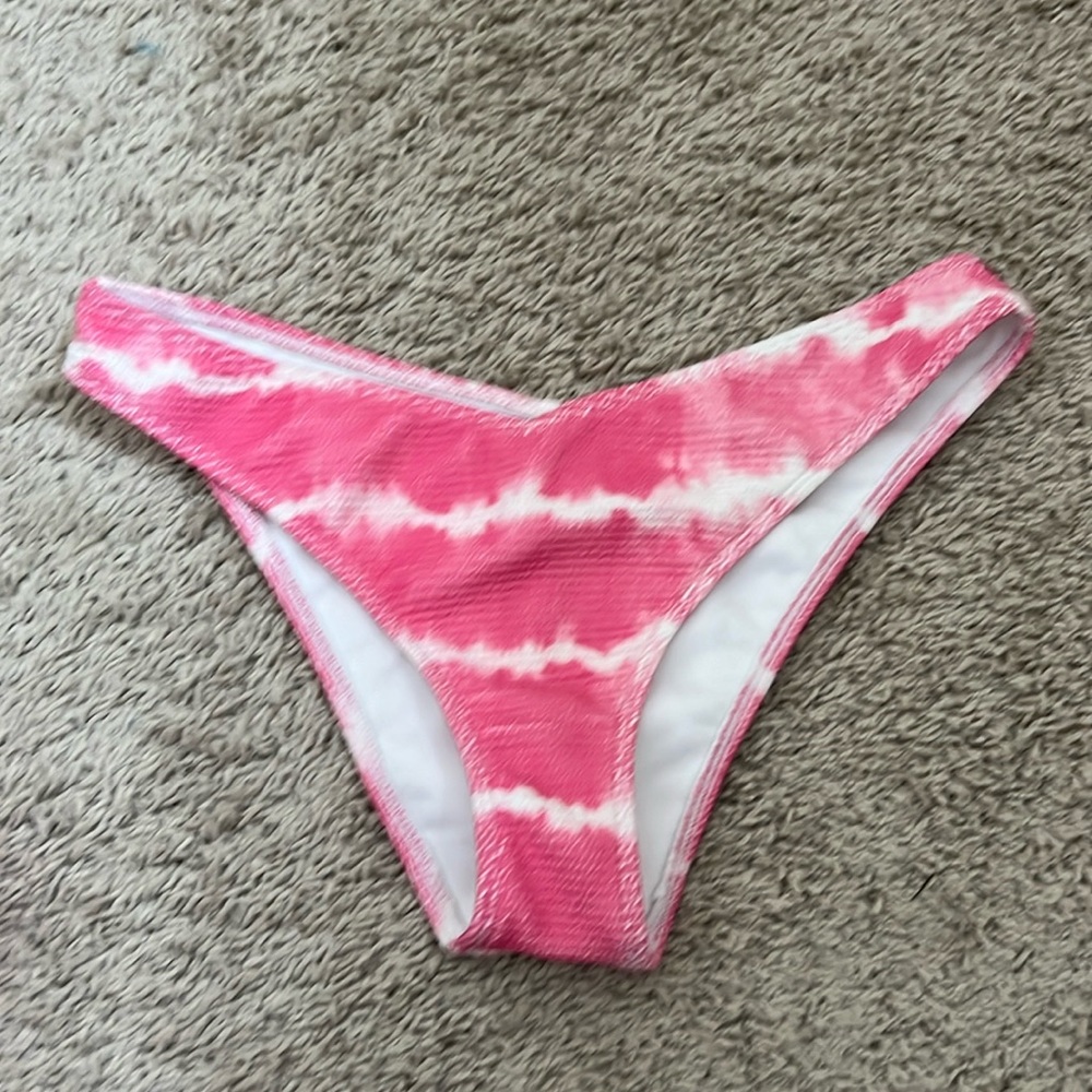 Women’s Pacsun Pink and White Tie Dye Swim Bottom NWOT